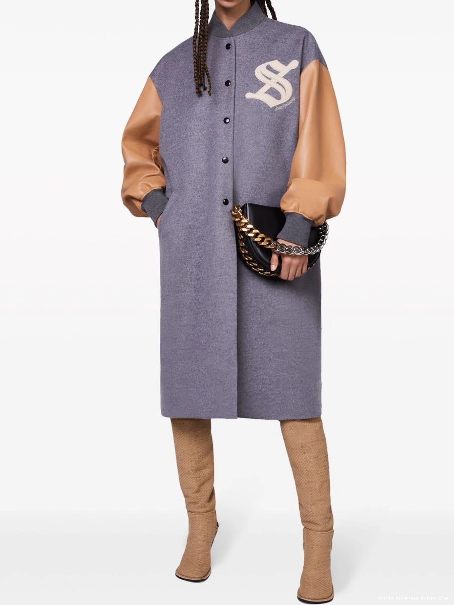 Affordable Women Stella S long coat Letterman McCartney wool 0327